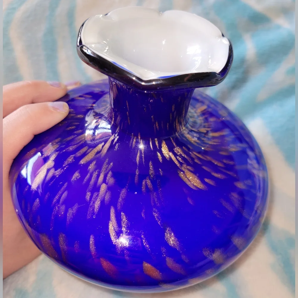 Vase Cobalt Blue and Gold
